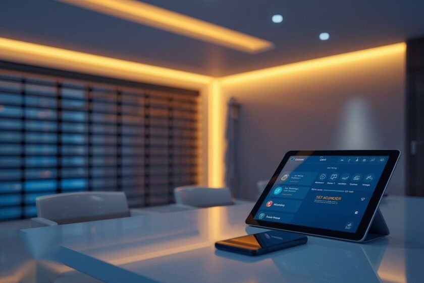 Pilotage de la maison connectée depuis une tablette tactile